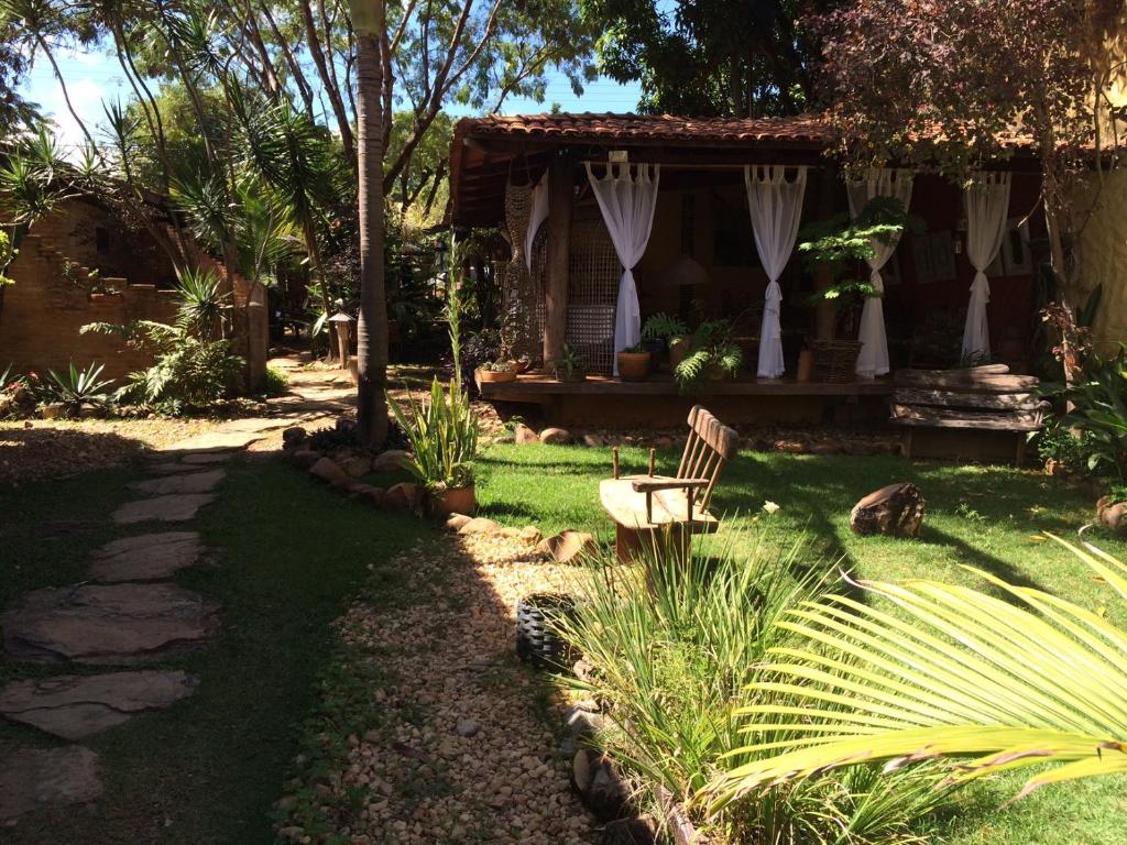 
A garden outside Pousada Bambu Brasil
